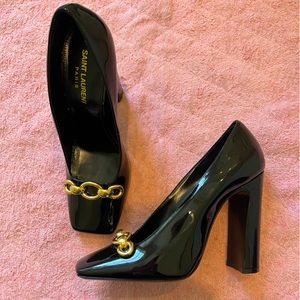 Saint Laurent Maillon Chain patent pump 39